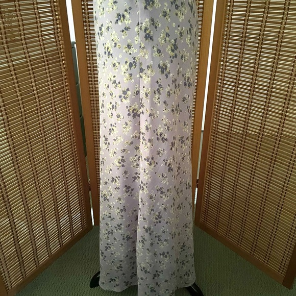 Tribal brand floral maxi skirt with lavender background stretch waist, size 10 - Picture 6 of 15